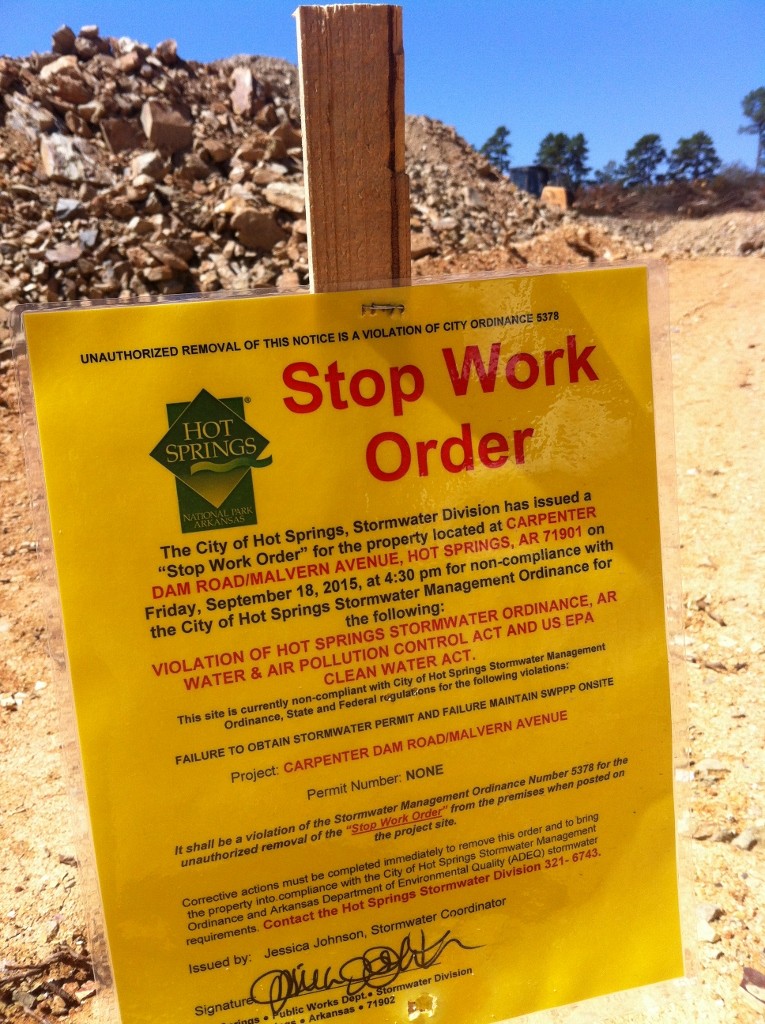 A violation @ Carpenter Dam & Malvern Ave. 